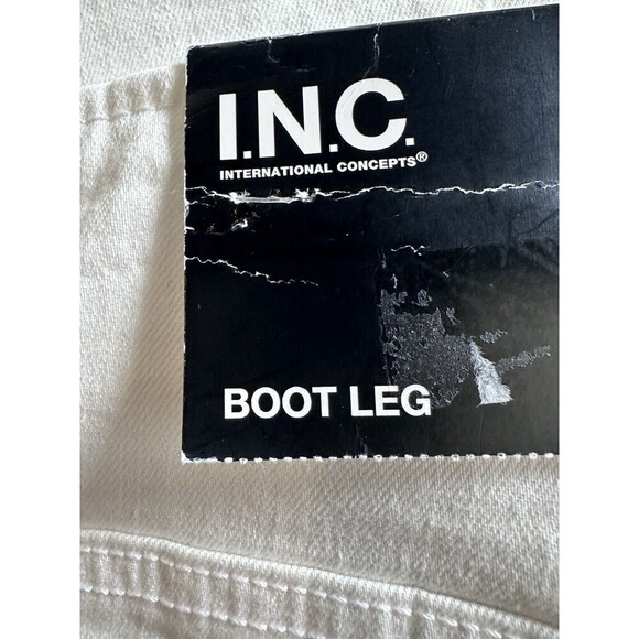I.n.c. International Concepts Women's Bootcut Pull-on Jeans, Bright White 12 - Picture 5 of 6